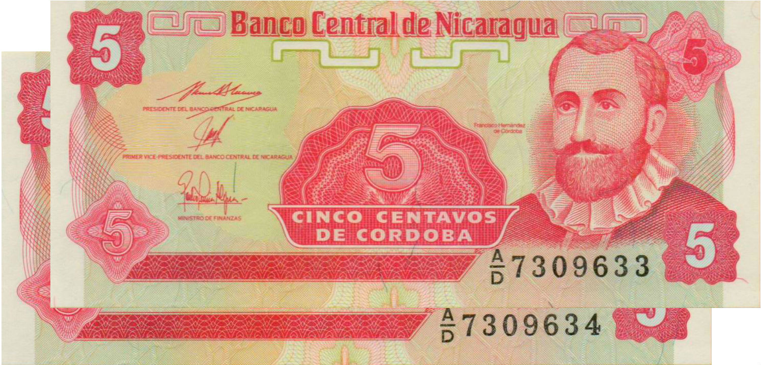 Nicaragua 5 1991 UNC P-168/A2